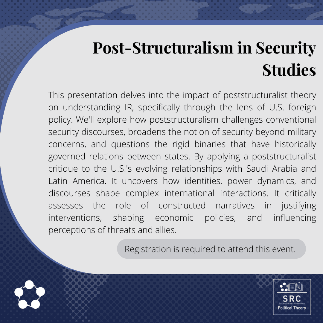 Don't miss our Public Lecture on Post-Structuralism in Security Studies with Laila El-Einen! #IAPSS #PublicLecture Link: eventbrite.com/e/post-structu…