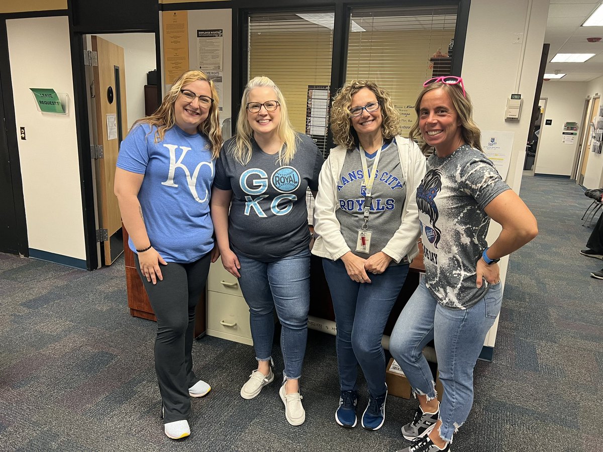 Let’s play ball! Since we were on spring break last week during the home opener, we want to support our Kansas City Royals this week. #kcroyals #nkcschools #vikingpride