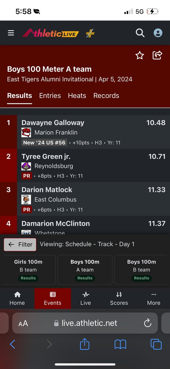 Shoutouts to @tygreenjr02 on his new PR and school record in the first meet of the year!