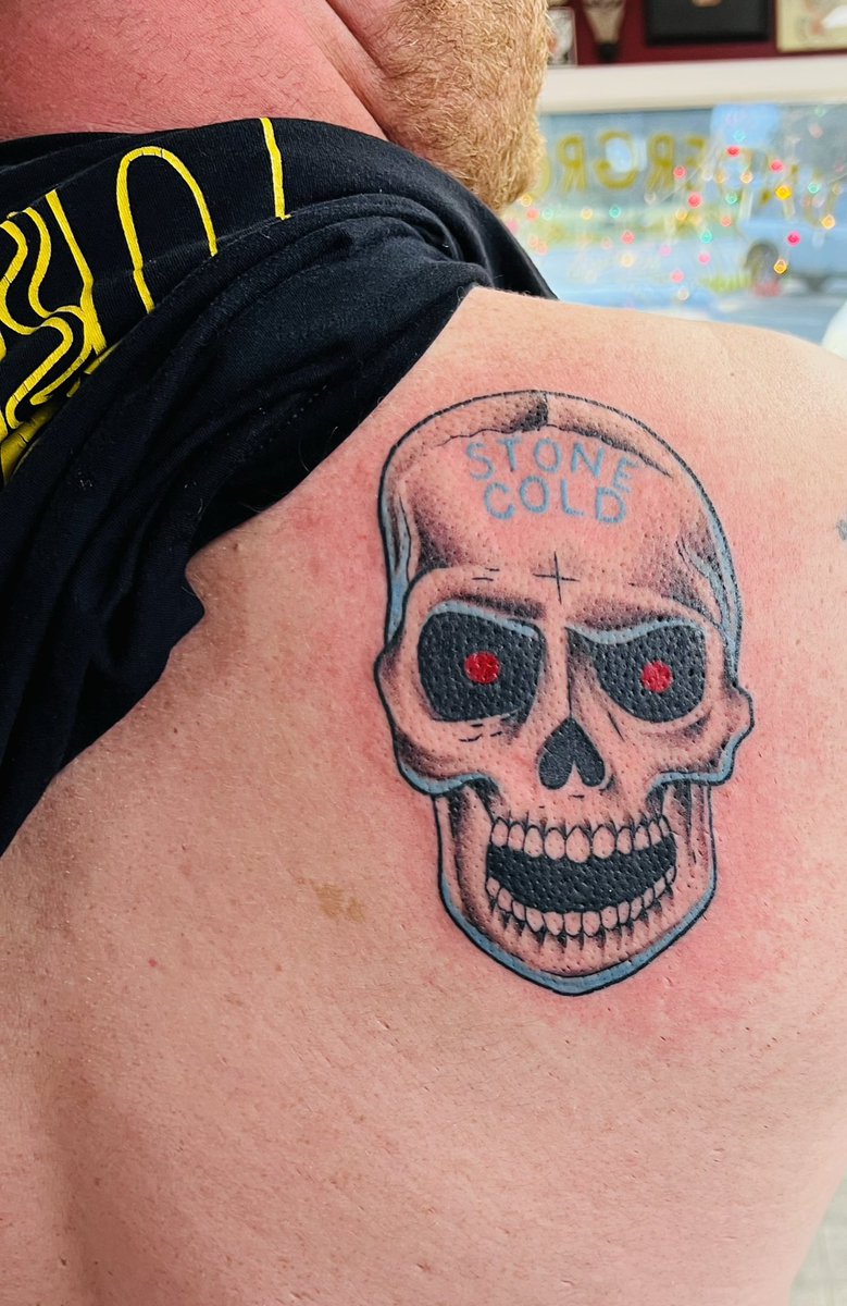 thehotrod08's tweet photo. @TheRock  @steveaustinBSR  thank you for all the childhood memories and being apart of my body forever. I know I’ll never get to show you guys these in person so hopefully you actually see these. https://t.co/a4qadZkb0G