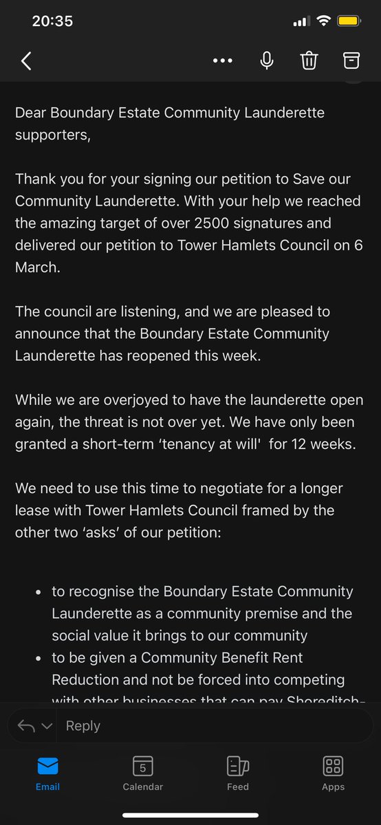 Pleased to see the Boundary Estate community laundrette has reopened thanks to the great work of the campaigners. I hope the mayor will be able to secure its long term future beyond the 12 weeks reprieve. Grateful to @CllrAsma_Islam for working with members of the launderette.