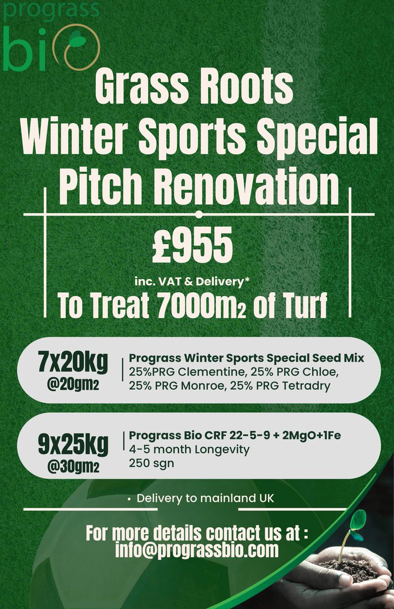 Promotebiostim's tweet image. Warrington Sports Club! Another very happy customer ordering our great value, Grassroots Pitch Renovation Package, for three of their pitches!
#highqualitywithnocompromise