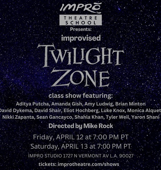 Not sure who's watching me here (considering I've stood on principle and haven't been posting) But... I need folks to come watch, so here I am: improtheatre.com/event-details-… Live in Los Feliz, in L.A. 4-12 If you can, don't put it off, for the 1st time in years, I need audience!