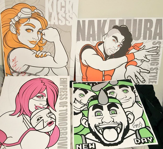 Wrestling Repostan: a bunch of signs I made to take to a WWE Smackdown house show from 2018. Yes I got Becky's signature! 