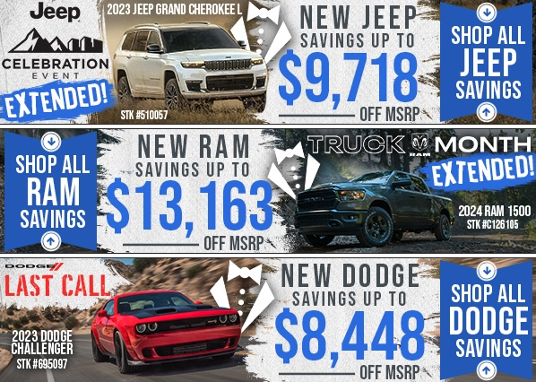 JimButlerCDJR's tweet image. 🚨 HUGE SAVINGS... All Month Long. Check out our NEW Jeep, Ram, and Dodge availabitlies with the link below. Here's to a beautiful weekend! #JimButler #ChryslerDodgeJeepRam

Shop New Here ➡️ bit.ly/32RO5vG
