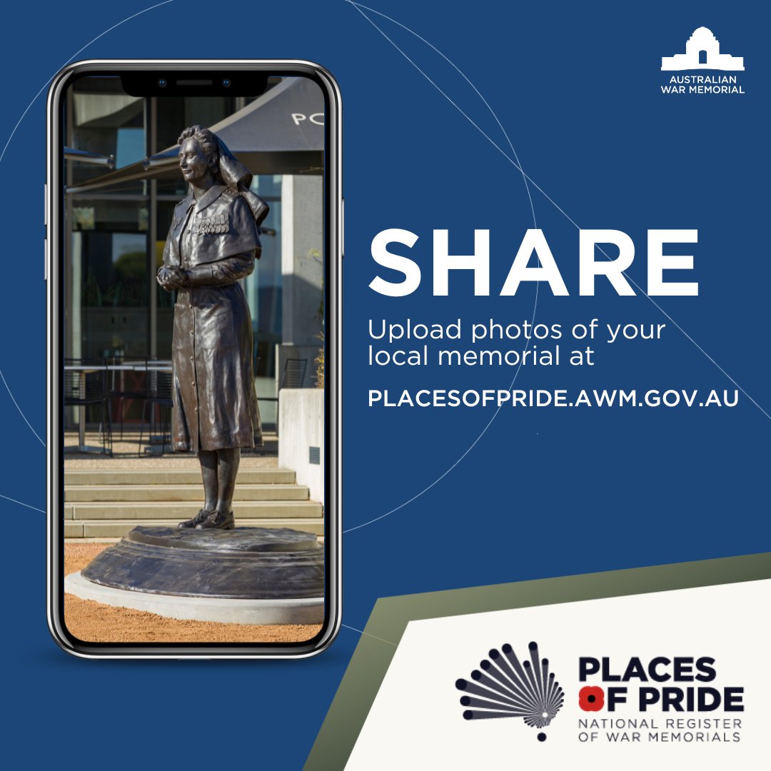 Help us build the national register of war memorials by sharing stories of the men and women on your local memorial to Places of Pride this Anzac Day. Visit placesofpride.awm.gov.au to contribute. #PlacesofPride #AnzacDay2024