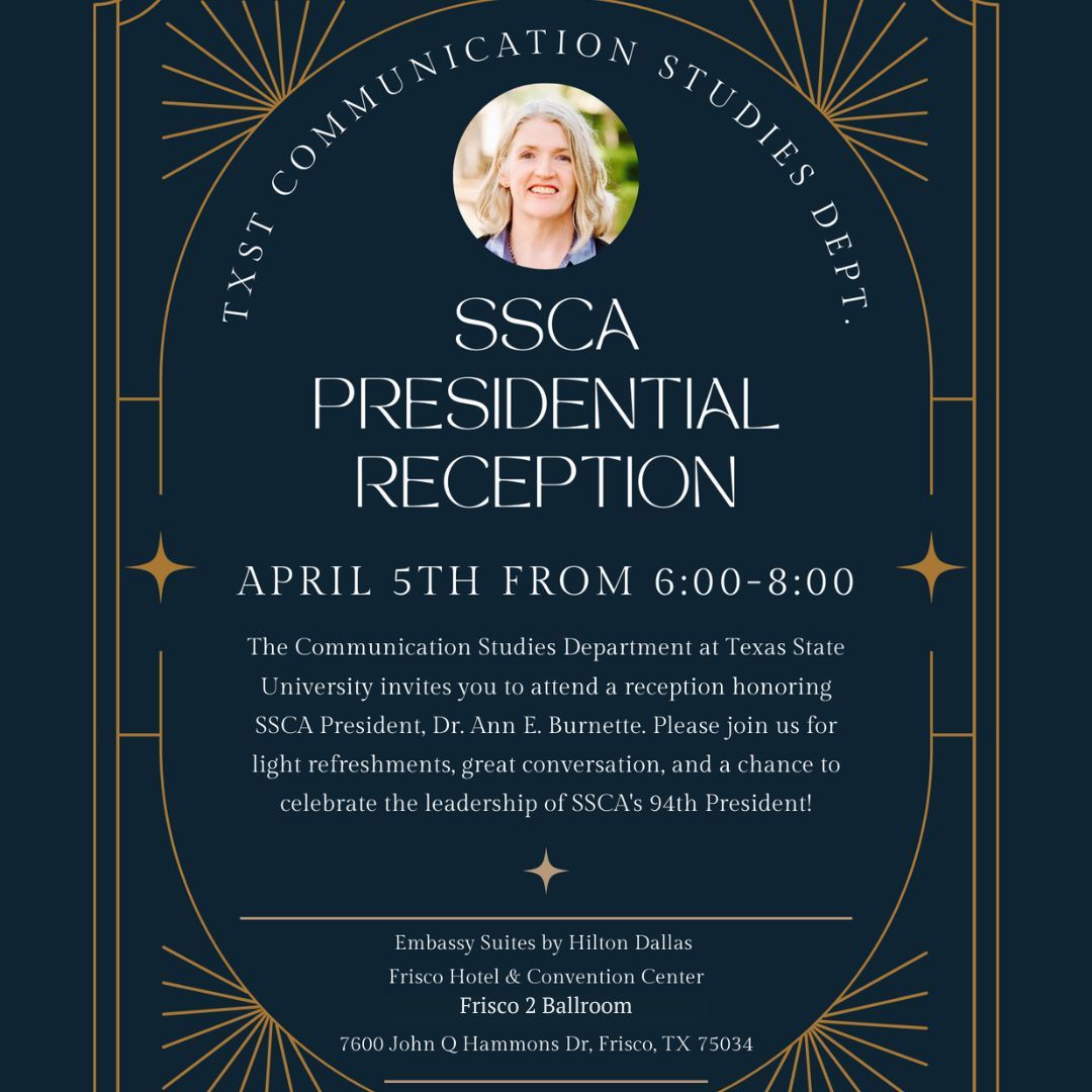 STARTING NOW! Join us in Frisco II from 6pm-8pm to honor President Anne Burnette for all her hard work on #SSCA24 and her service to this organization. We can't wait to see you there!