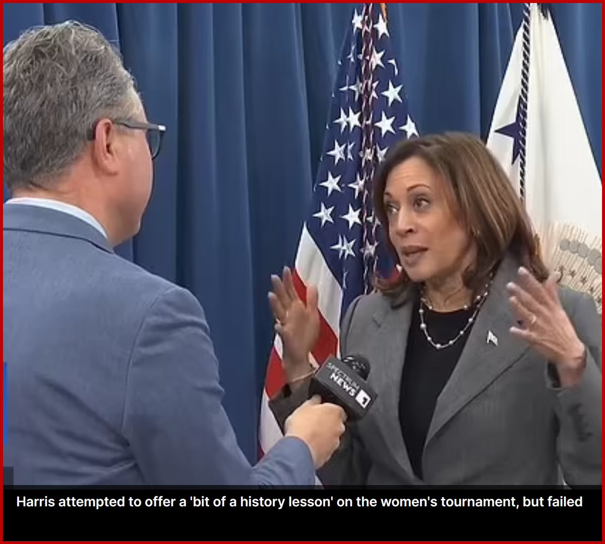 Lyin bish? Kamala Harris bizarrely claims that women's college basketball 'wasn't allowed' a March Madness bracket until 2022 - despite first female NCAA tournament taking place in 1982! Or just playin lying Dem bishthink?