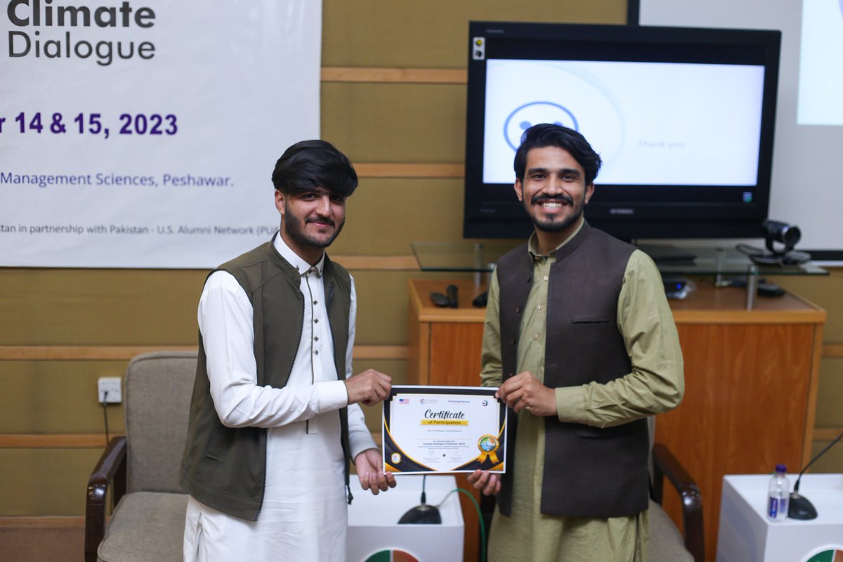 cdpeshawar's tweet photo. In the closing ceremony, certificates were distributed to the dedicated individuals who made our Climate Dialogue initiative possible. https://t.co/p2nEIdy0AG