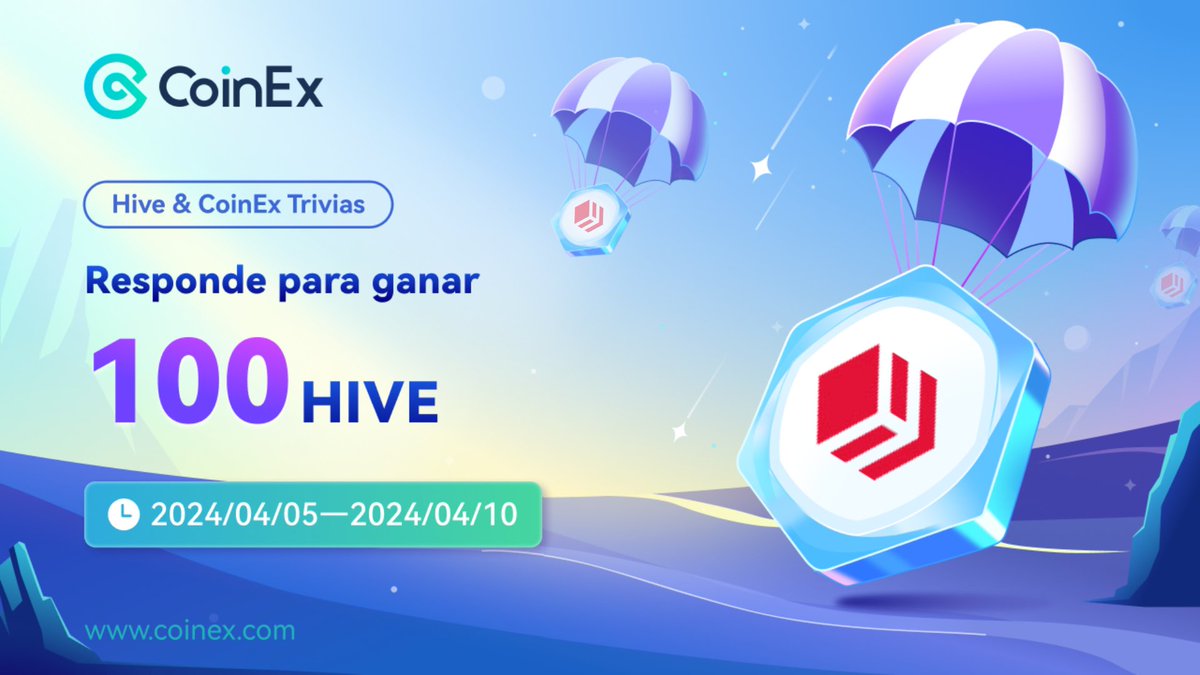🔥Conflux & Hive: ¡Tiempo de trivias! 🤑¡100 $HIVE en premios! 🙌Síguenos @hiveblocks_es y @CoinExSpanish ❤️Lk+RT🔃 ❓Vota en las 3 preguntas de este hilo 💬Comenta #CoinExAirdrop 🧵👇