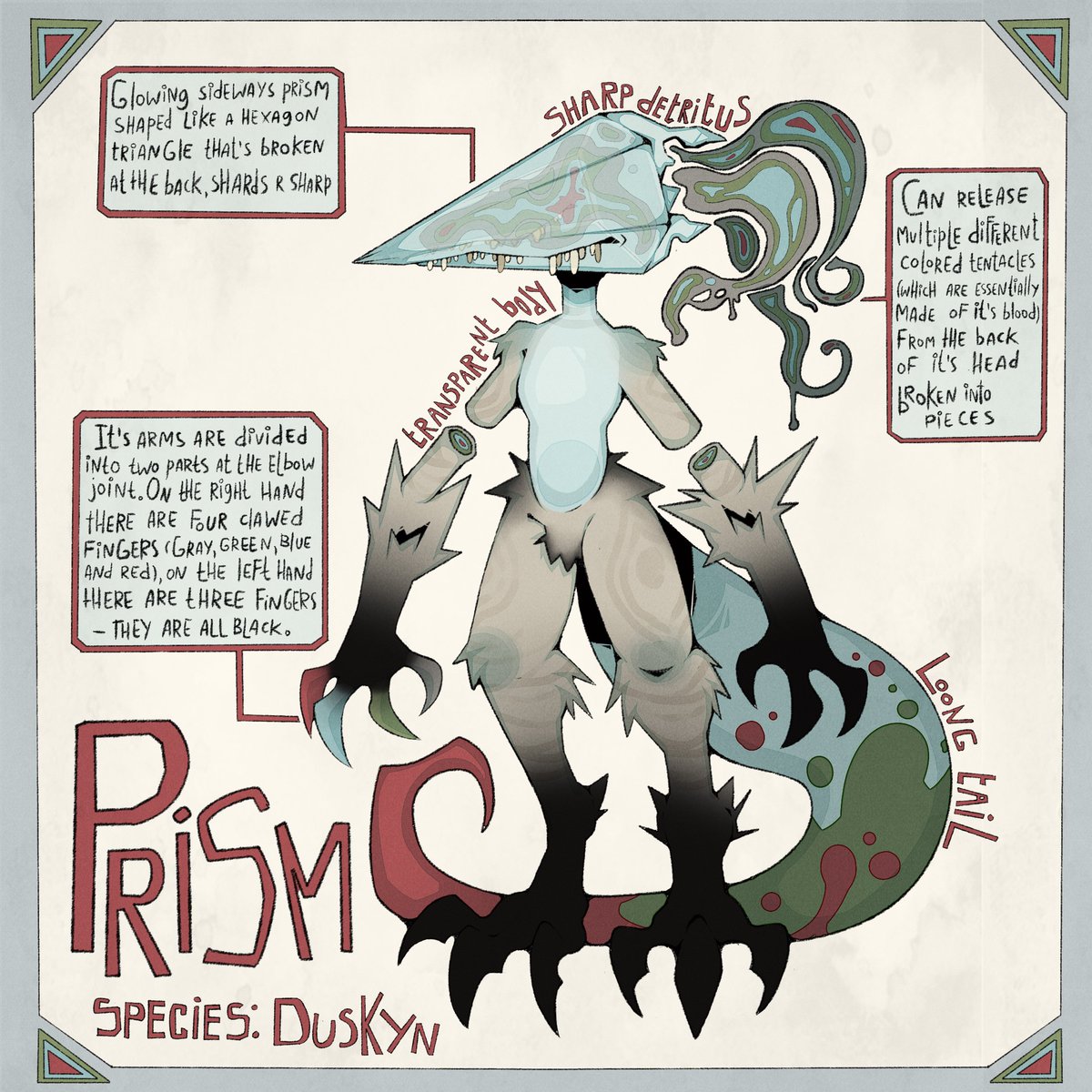 Say hello to my third sona "Prism", designed by Kasumibun (FA)