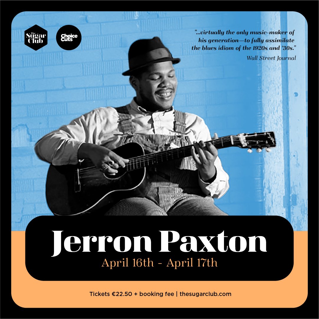 11 days to go! Jerron Paxton will be in The Home of Culture, The Sugar Club to give us the best 2 nights of jazz, blues, folk and country! This is a show that needs to be experienced live! Tuesday 16.04 & Wednesday 17.04 bit.ly/TSC_JerronPaxt…