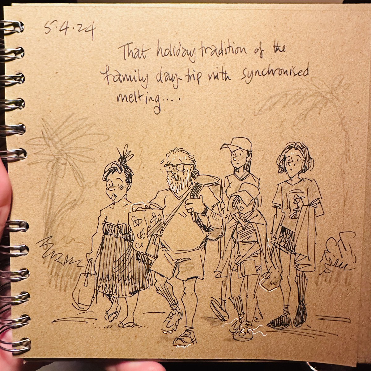 GaryScribbler's tweet photo. 12+hours including 3 boat trips - Praslin and La Digue on the hottest day so far… naturally… #doodleaday #familymoon #loveafterloss https://t.co/LKBwE39gK7