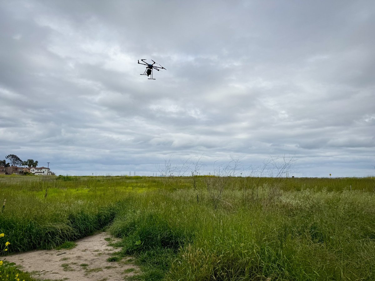 OCVector's tweet photo. Check out our UAS (Unmanned Aerial System) pilot! This drone is used to treat areas that are difficult to access by foot. 

Can you spot the drone in the first photo?👀
#drone #treatment #pilot #uas #mosqutioessuck #fightbackoc https://t.co/FmZU24xAu2