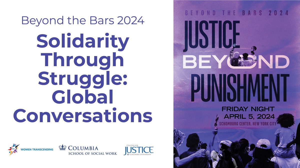 TONIGHT! The Beyond the Bars Conference is sold out but you can join us via livestream for 'Solidarity Through Struggle: Global Conversations' Link to the livestream and program here: linktr.ee/beyondthebars2… For those joining in person, doors open at 5:30, event starts at 6.