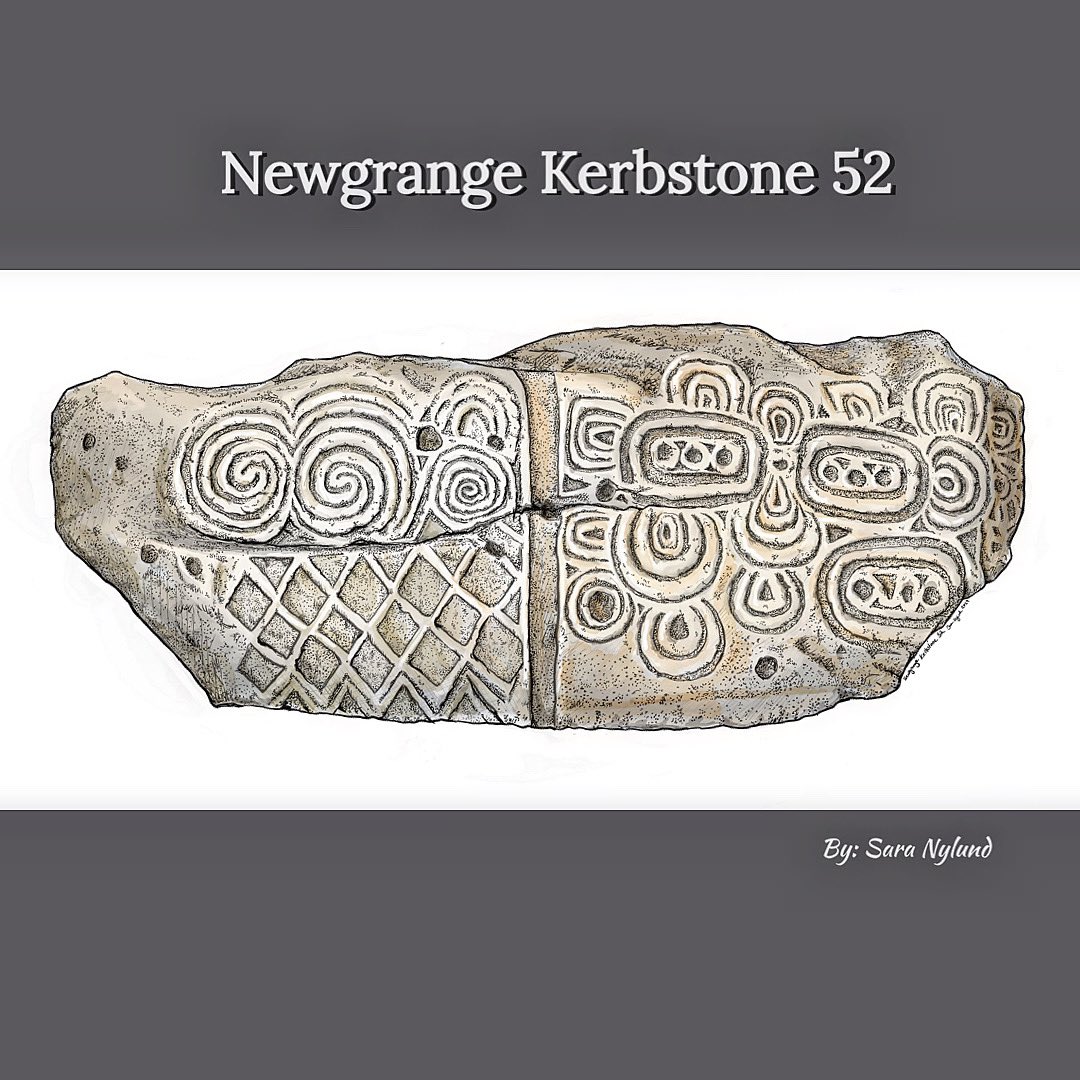 Some draw Mandalas when they are stressed others clean, I sit down and start stippling. This time Newgrange’s Kerbstone 52 got my attention. It’s been on my list to do for a while. 😊 #irishprehistory #irishneolithic #neolithic #penandink #irishancienteast #newgrange