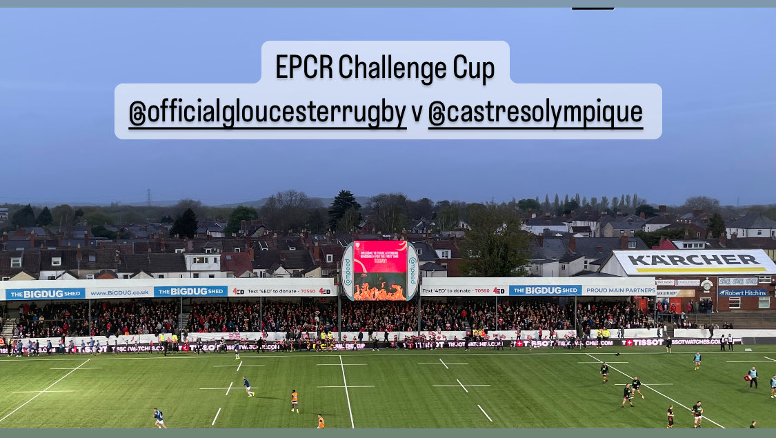 #epcrchallengecup ⁦@gloucesterrugby⁩ v @castresolympique ko 8.00pm. Can’t be there listen live ⁦@BBCGlos⁩