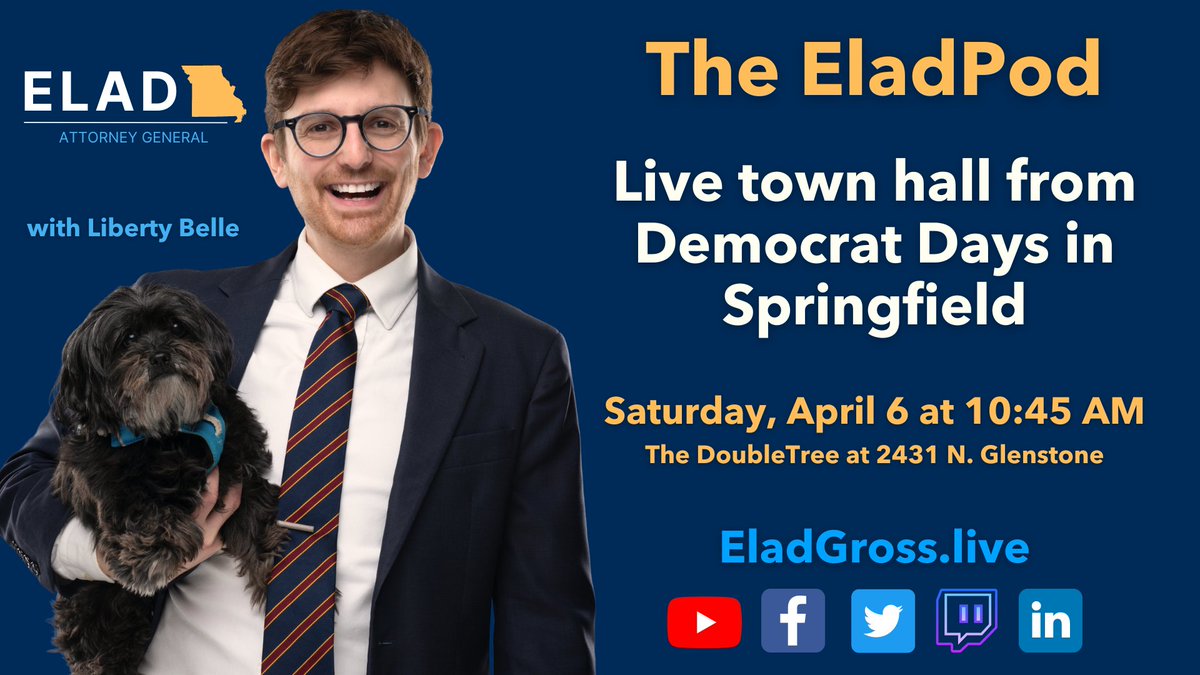 We'll be live here from Democrat Days in Springfield on Saturday at 10:45 AM!