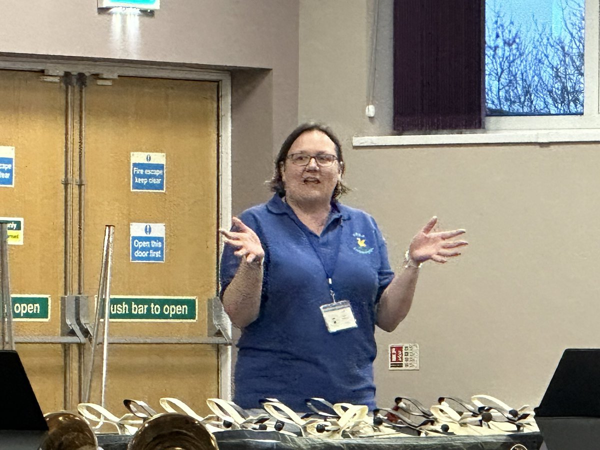 Beth McCord welcomes everyone to the HRGB Annual National Rally in Hayes Conference Centre, Swanwick, Alfreton, Derbyshire