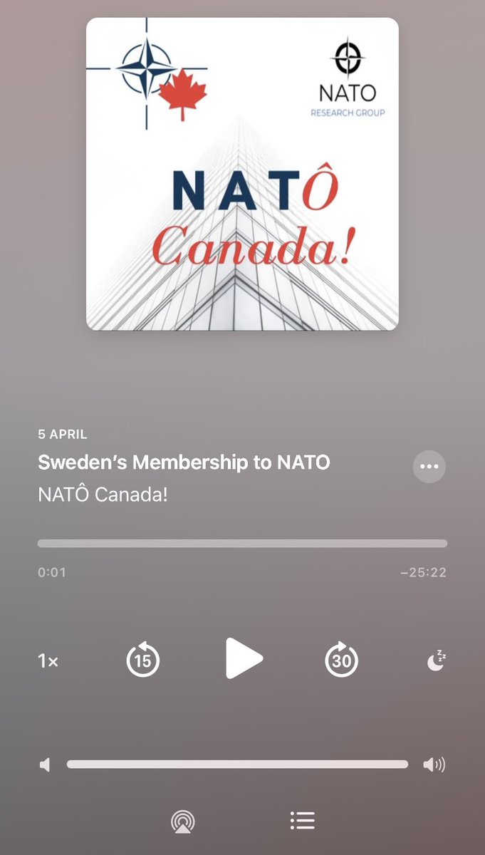 Check out our Latest Podcast with the Swedish Ambassador to Canada, H.E Signe Burgstaller as we discuss Sweden’s accession to the alliance and it’s role in Nordic and Arctic security. Here are the two links Apple: podcasts.apple.com/eg/podcast/nat… Spotify: open.spotify.com/episode/2bQtfN…