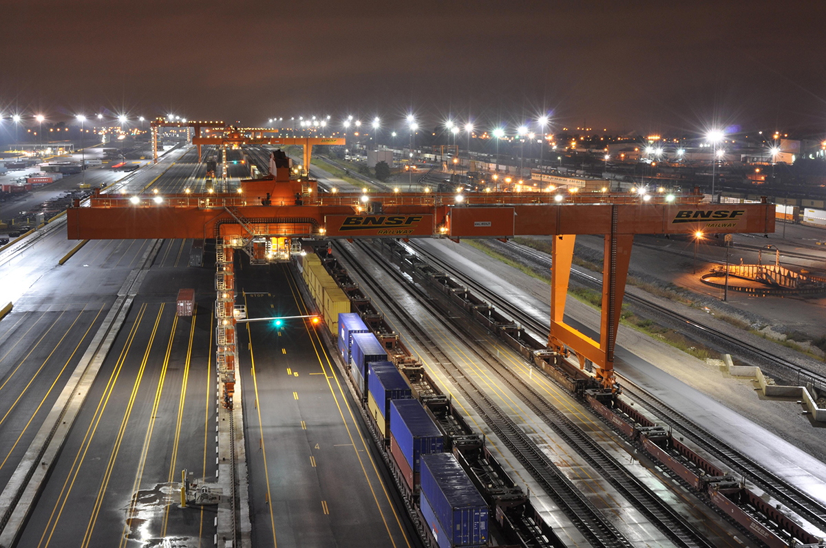 Congratulations to our intermodal teams in Barstow, California; El Paso, Texas; Memphis, Tennessee; and Phoenix, Arizona, for achieving record numbers of container lifts in March. So far this year, we've moved 14 percent more intermodal volume through our facilities compared to