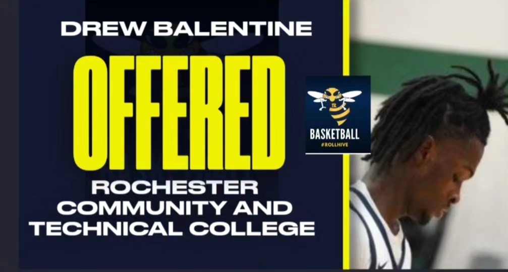 floydbalentine's tweet photo. We want to congratulate Drew on his 2nd official offer from Rochester Community & Technical College! Thank you, Coach Brian LaPlante, the entire coaching staff, and players for the warm welcome during Drew's official visit! #RCTC #RCTCYellowJackets #RollHive #YellowJacketStrong https://t.co/6t8xt0zW7T