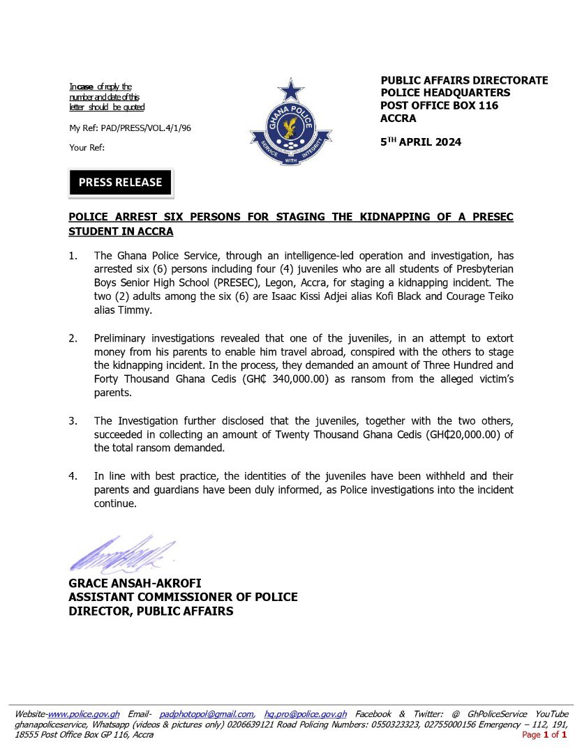 Ghana Police Service tweet media