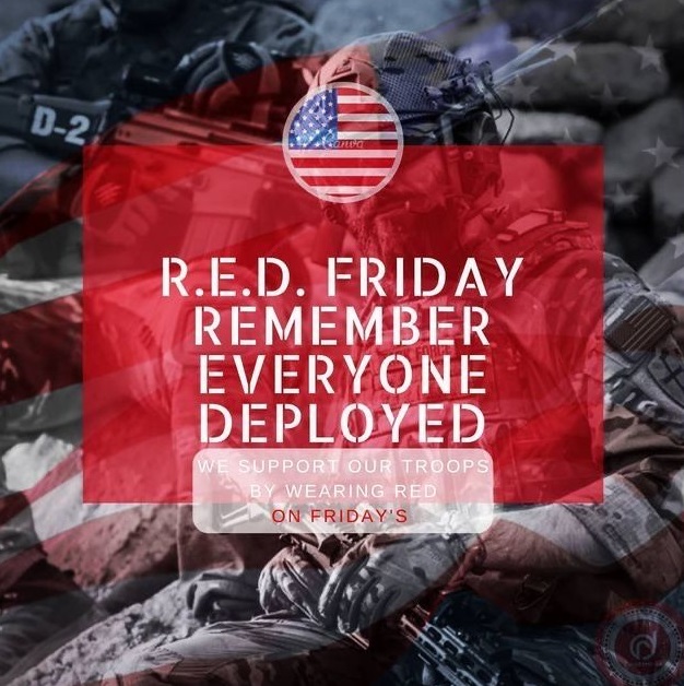 It's RED Friday. Remember Everyone Deployed!

#REDFridays #RedFriday #RememberEveryoneDeployed #MyVALoanGuy #HonorOurWarriors #AmericanHeroHomeLoans #Indianaveterans #Illinoisveterans #MichiganVeterans