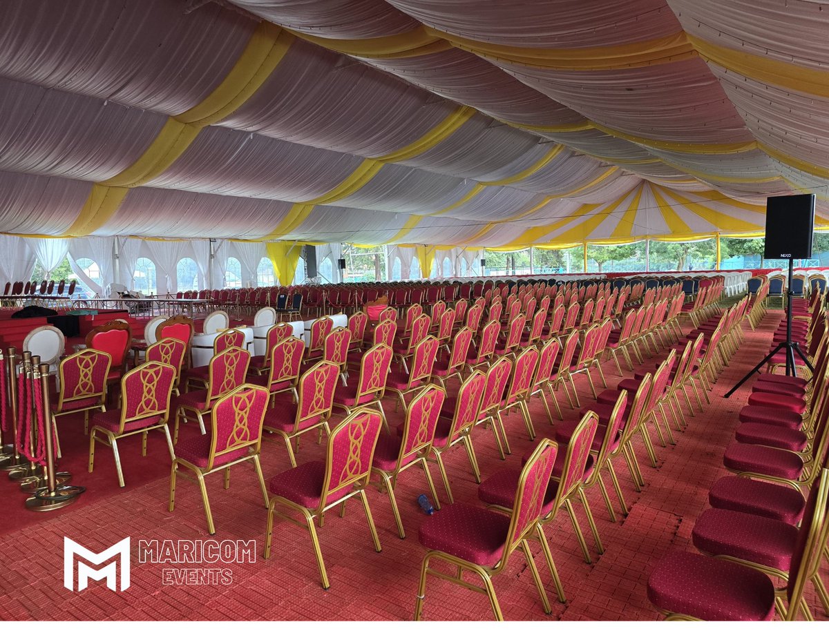 adala_steve's tweet photo. All set for tomorrows big event! 30,000 guests expected.
Breathe easy, your event is in good hands with Maricom Events! From intimate gatherings to grand high level celebrations. 
#EventPlanning #eventskenya https://t.co/jRS2t90O5e