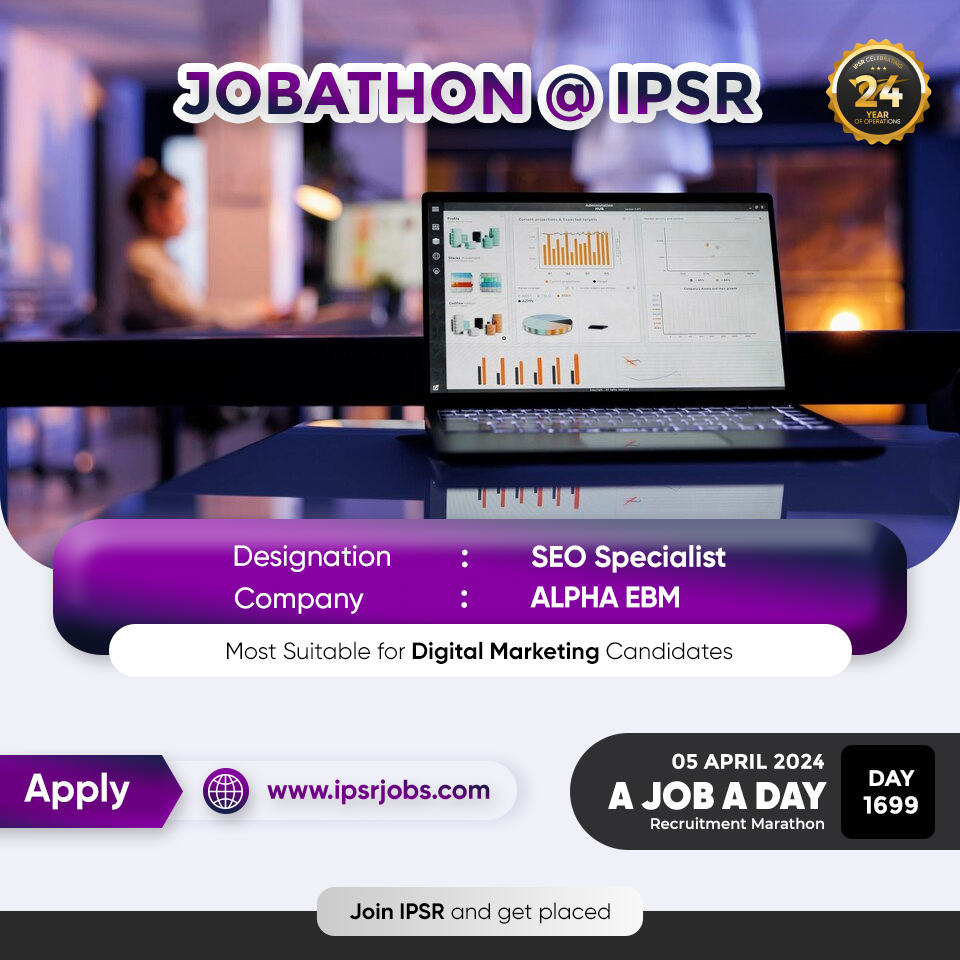 #JOBATHON Recruitment Marathon by ipsr solutions ltd Day 1699 Follow us @ipsr_solutions_ltd #ipsr #24yearsofipsr #careeropportunity #ltjobs #MNCJobs #techcelerating_careers #softwaredeveloper #softwarejobs