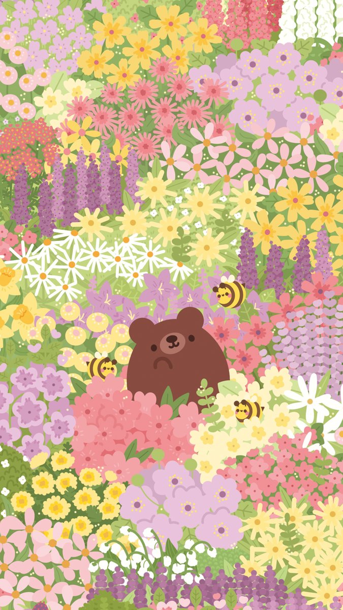 🐻💐🌷 phone background for everyone! happy spring!!