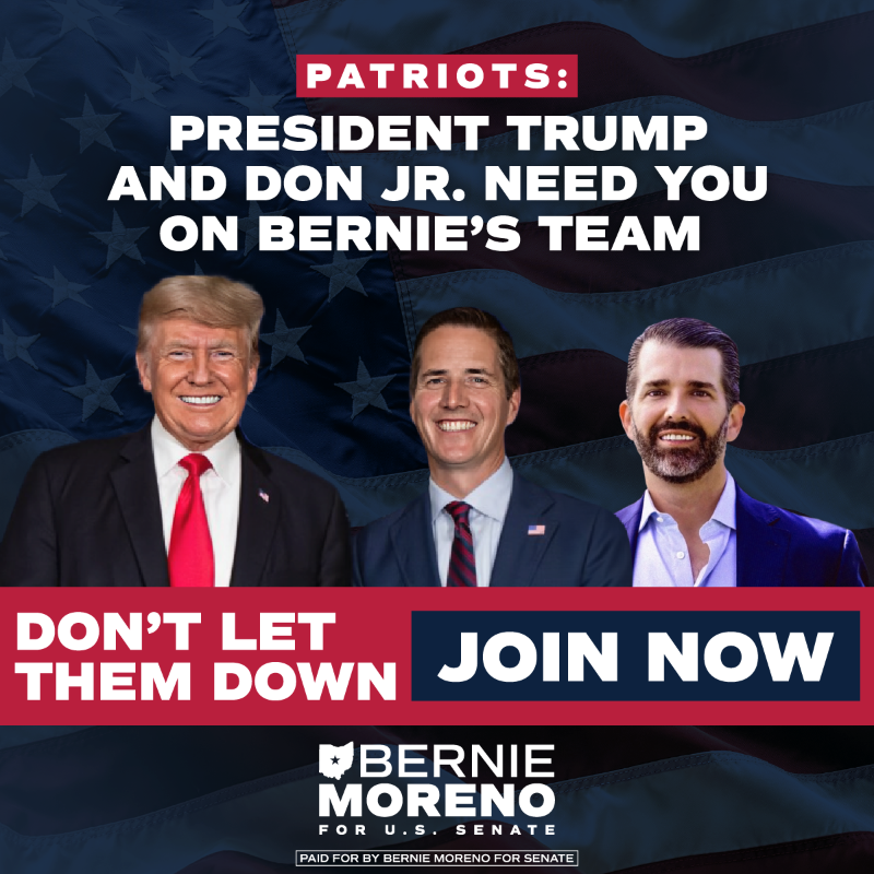 teammoreno2024's tweet photo. 🇺🇸CALLING ALL PATRIOTS 🇺🇸 President Trump and Donald Trump Jr. are on Team Moreno and they need YOU to join them! 

Help us TAKE BACK the Senate! >>>