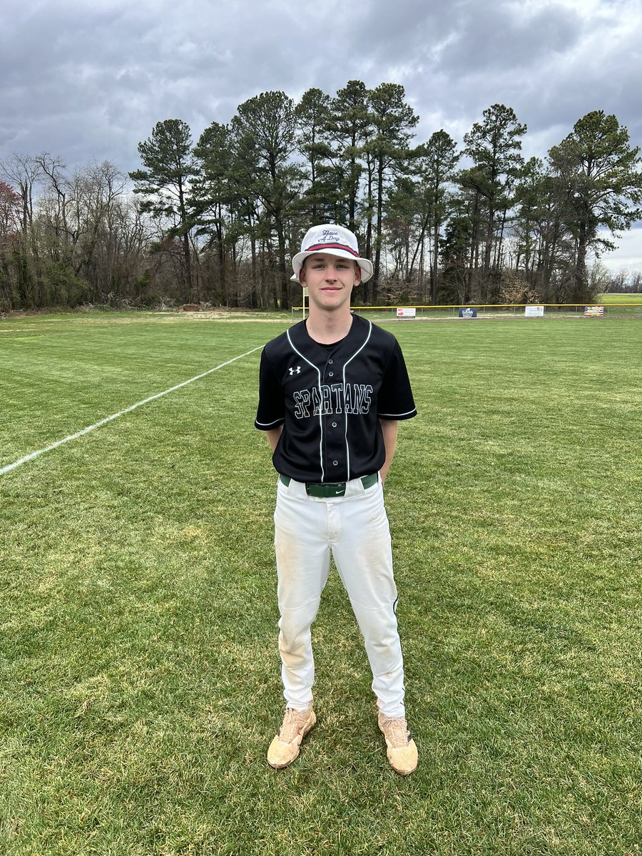 HAVE A DAY HAT goes to Ryan Flasinski for getting his 1st Varsity WIN. He pitched 5 scoreless innings giving up 0 hits and striking 10 Appo batters out. Congratulations Ryan!