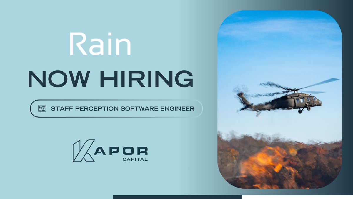 Calling #engineering professionals looking to work in #climatetech! #KaporCapital portco @rainindustries is hiring a Staff Perception Software Engineer to join their multidisciplinary team. Learn more and apply here: bit.ly/3CScFy4