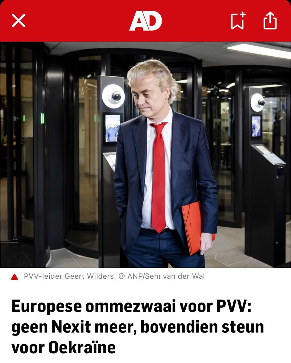 Als jullie je afvragen waarom al die domrechtse PVV-tokkies opeens ‘Nexit’ uit hun bio hebben gehaald en een 🇺🇦 hebben toegevoegd, dit is de reden.