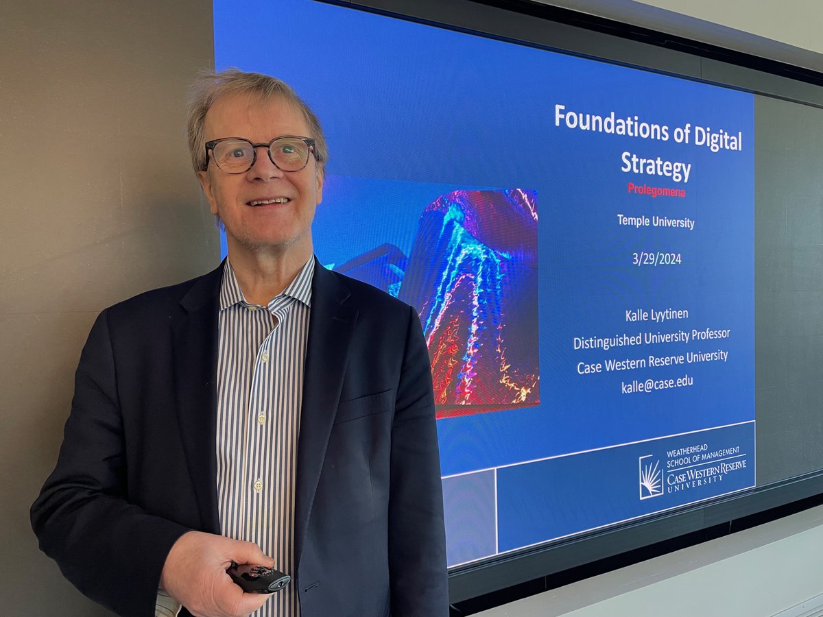 Thank you Kalle Lyytinen (<a href="/kallelyy/">Kalle Lyytinen</a>) for a great talk “Foundations of Digital Strategy: Prolegomena” in our MIS Distinguished Speaker Series!