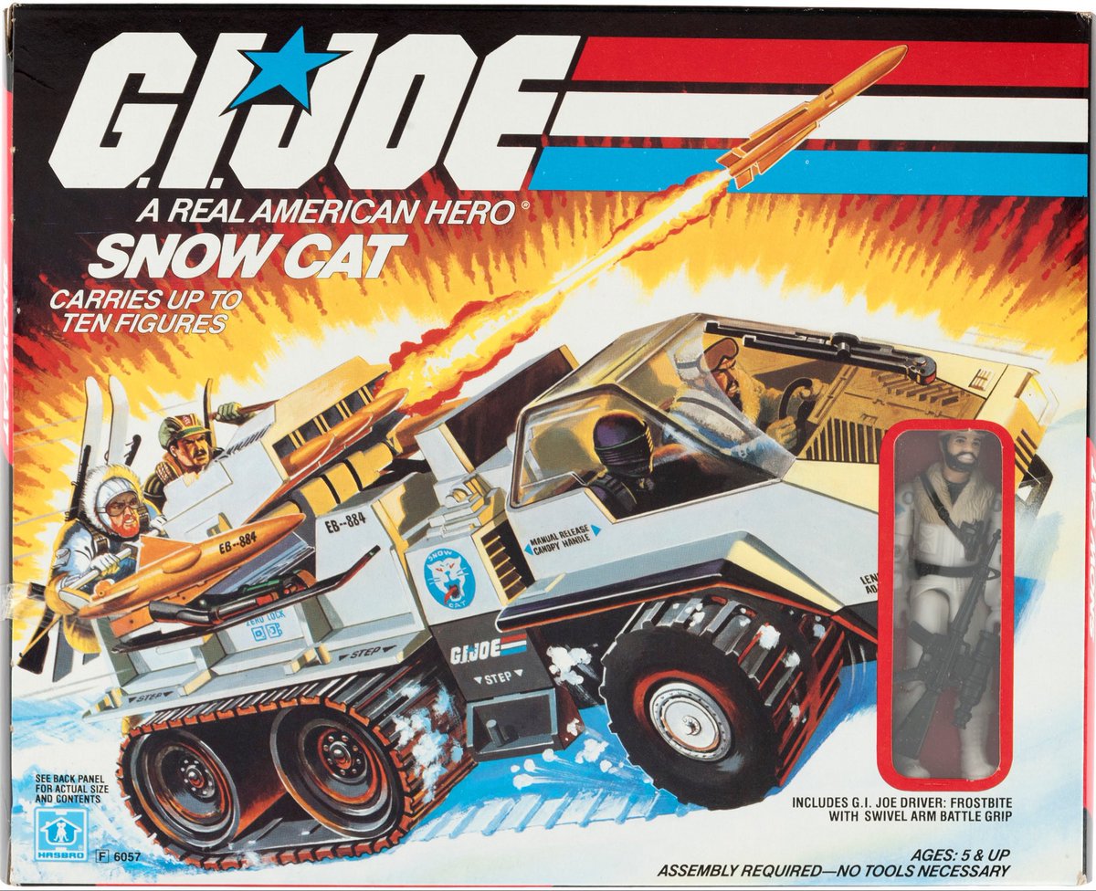 The GI Joe Snowcat with driver Frostbite from 1985.