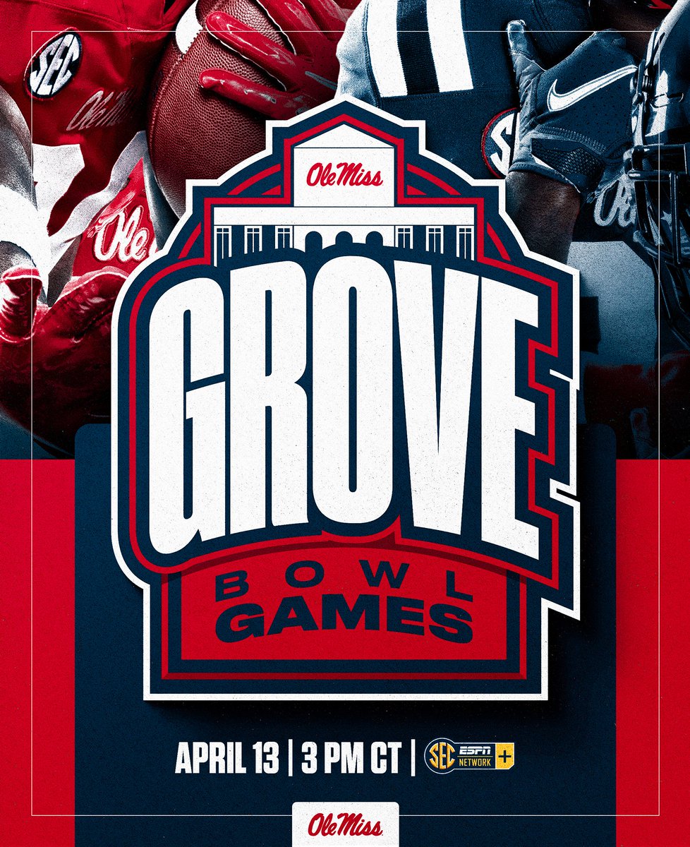 The Grove Bowl Games kickoff next Saturday! 🗓️ April 13 🕒 3PM CT 🏟️ Vaught-Hemingway Stadium 📰 rebs.us/3TH1HTU | #HottyToddy