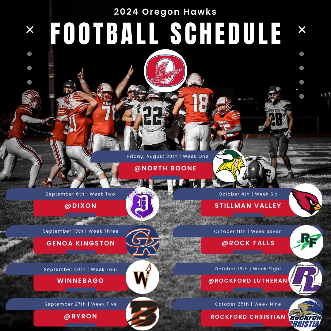 The 2024 season will be here before you know it. The “buy-in” to the weight room this offseason has been fantastic. 

Keep up the great work, Hawks. Let’s keep building. 

Mark your calendars 🗓️ Here’s the schedule‼️