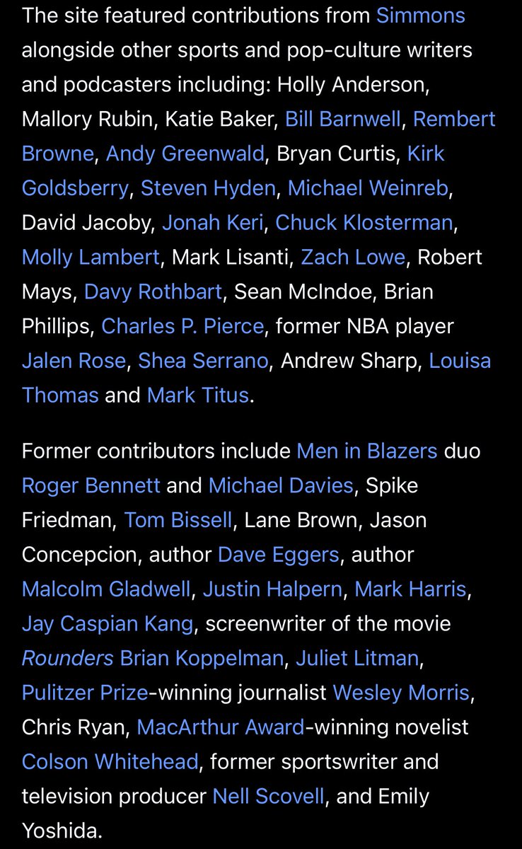 The Grantland staff, a couple of unfortunate exceptions aside, was an absurd collection of talent