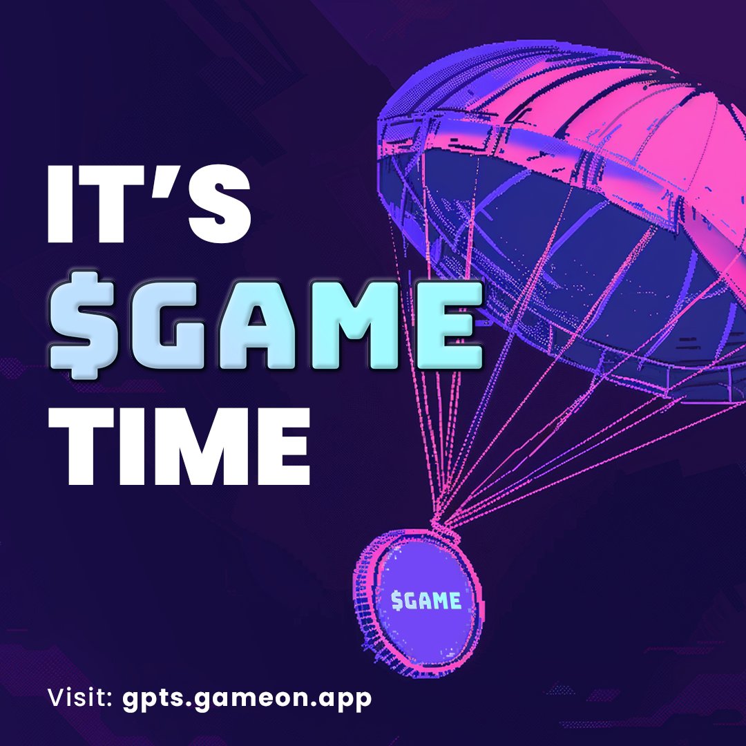 IT'S $GAME TIME, STAGE 1 🏆⚽️ Missions to WIN $GAME Points (GPTS)👇 🎮Refer connected wallets & WIN UNCAPPED GPTS! 🎮Follow @gameonmatty 🎮Hold a LALIGA War Chest NFT PLAY NOW⬇️ gpts.gameon.app GET IN THE $GAME TODAY👀 #GPTS $GAME