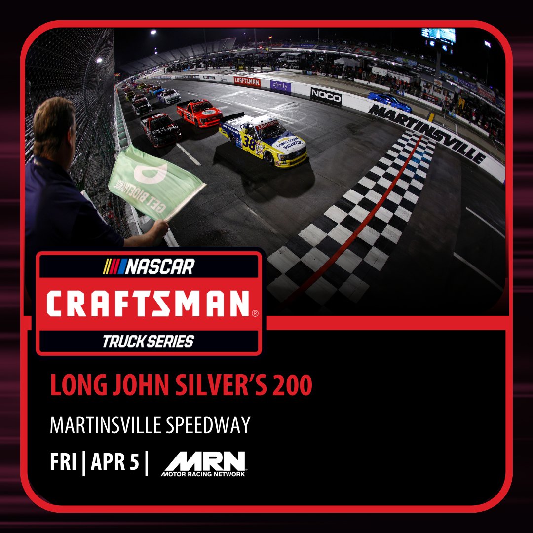 Time for some truck racing at @MartinsvilleSwy🏁 LIVE @ 7:00 PM ET 📻 bit.ly/2MfJ5XI 💻 bit.ly/MRNbroadcast 📱 nas.cr/2qeyRNK 🎧 @REradioz - Scanner: 454.0000 @SIRIUSXM - Channel 90 #AskMRN | #NASCAR