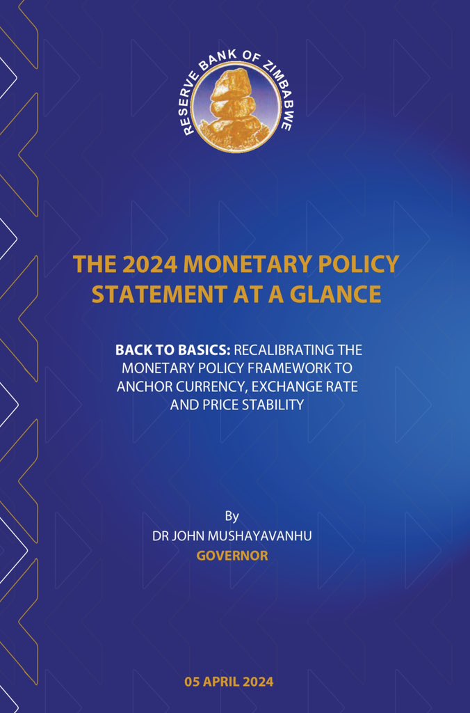 🟣Summary of New Monetary Policy Measures: 🛑Forex auction system replaced by a “willing-buyer-willing-seller” interbank foreign exchange system 🛑25% export surrender requirement to remain 🛑New structured currency known as ZiG introduced 🛑“ZiG” stands for Zimbabwe Gold…