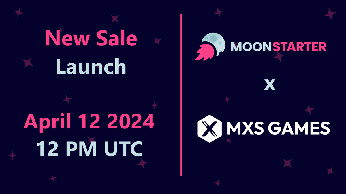 Dear Community,

we are happy to announce that <a href="/metaxseed/">MXS Games 🕹️</a> has selected MoonStarter as one of their platform for their strategic sale! 🎮

#MetaXSeed Games are a Web 2.5 Gaming L1 platform with a library of over 30 games for both mobile and PC platforms. Their revenue model is