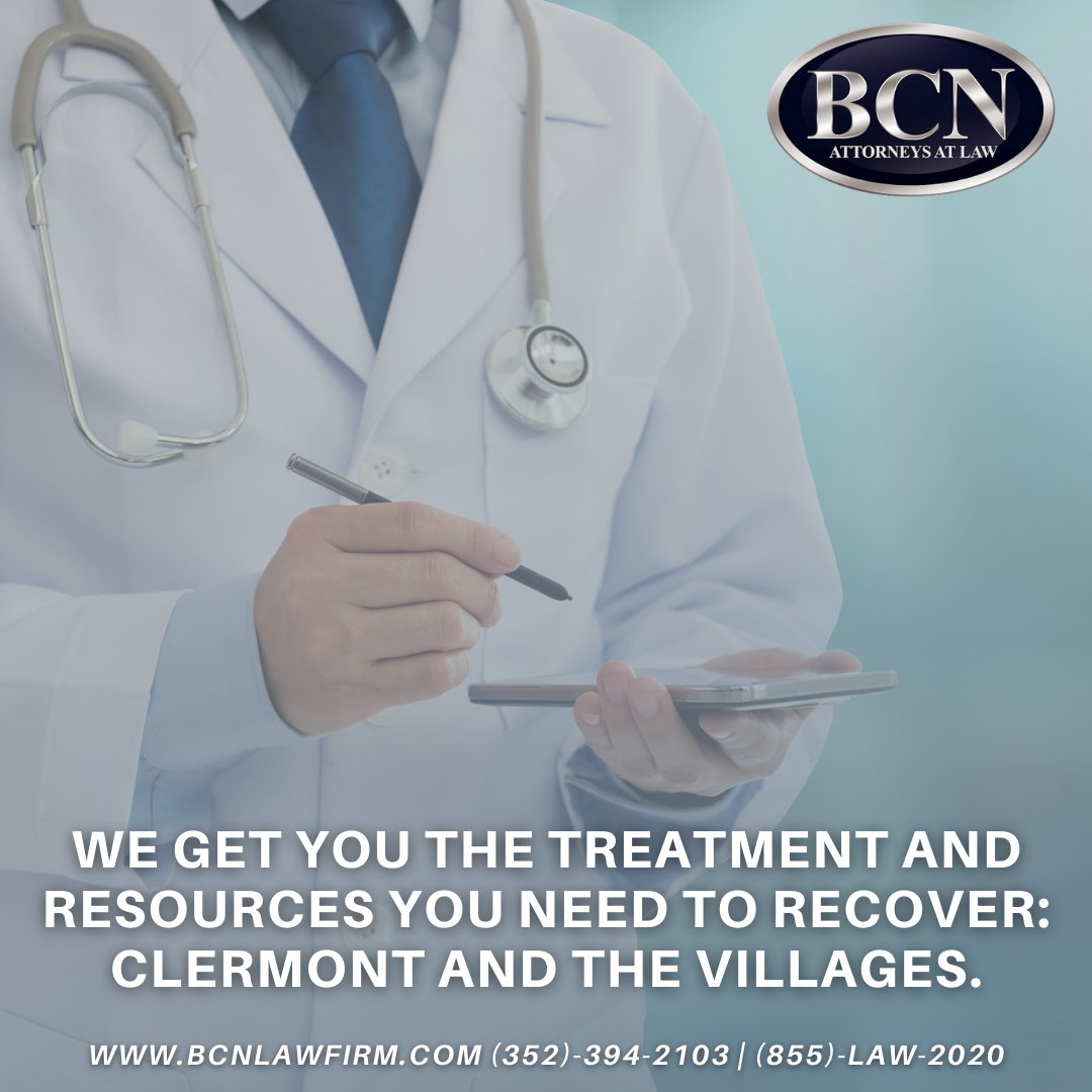 Our team facilitates the treatment and resources essential for your physical and emotional recovery, addressing the real-life challenges that accidents often impose.

#bcnlawfirm #personalinjurylawyer #criminaldefense #bankruptcyattorney #slipandfallinjury #clermont #thevillages