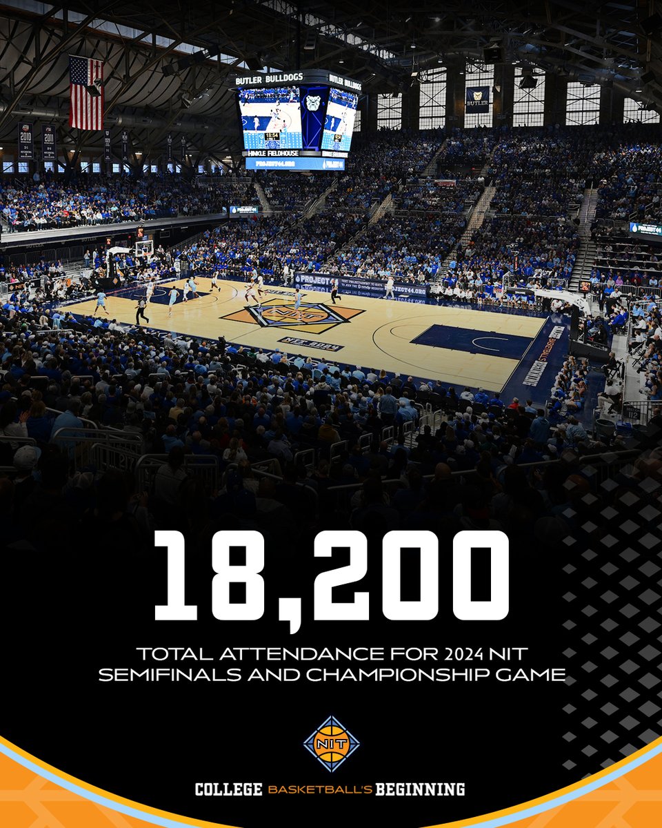 Saw 1️⃣8️⃣,2️⃣0️⃣0️⃣ reasons why College Basketball fans are the best this week at Hinkle.

#NIT2024