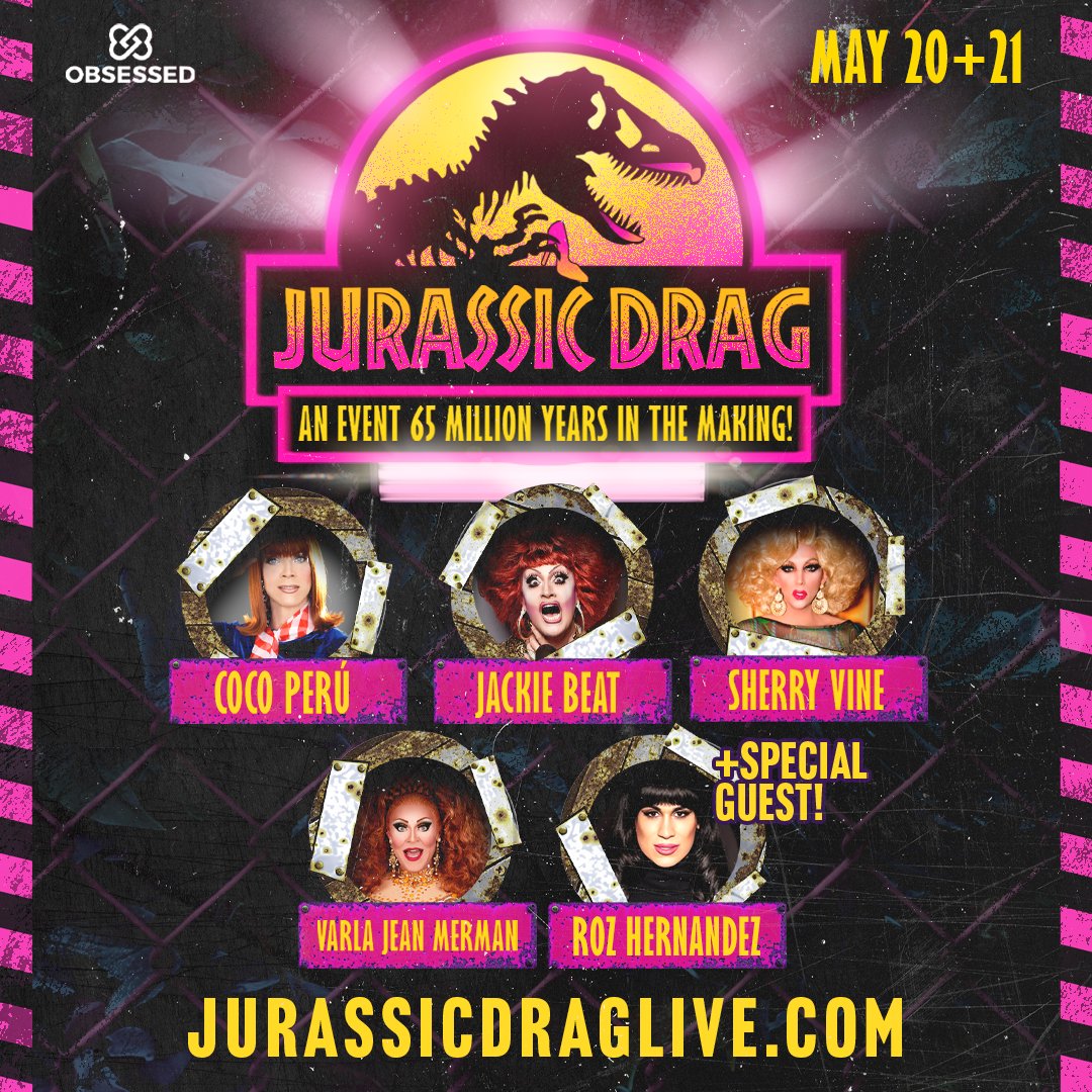 We're so excited to announce that the special guest host for the upcoming #JurassicDrag shows in #SanFrancisco is none other than our favorite spooky comedy podcaster, @itsRozHernandez! Get tickets and VIP upgrades at jurassicdraglive.com

#ObsessedPresents #RozHernandez