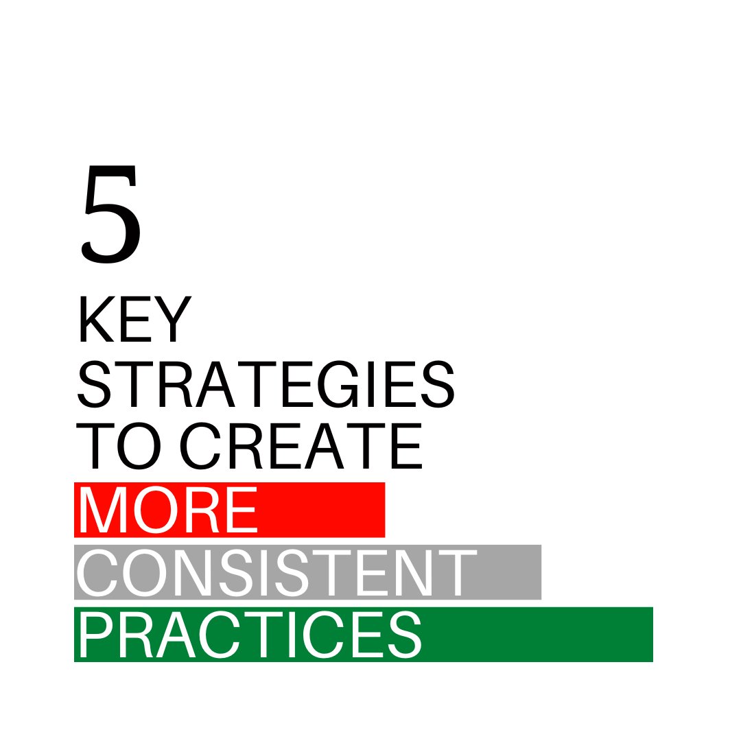 5 Key Strategies To Create More Consistent Practices: 1. Understand the ebb & flow of practice - find a rhythm. Don't address every hiccup; avoid becoming solely reactive. 2. Embrace the power of consistency - having a clear plan is essential. 3. Elevate the part to elevate…