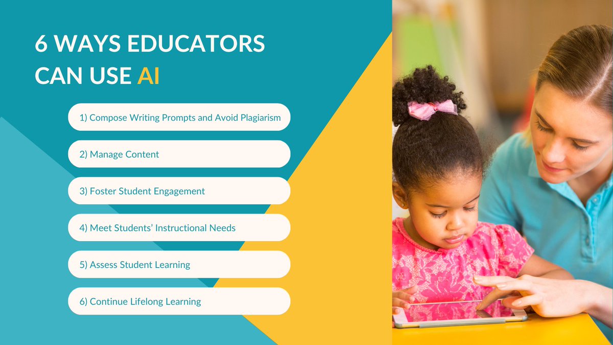 Have you integrated AI and #edteachtools into your classroom? It's no secret that #AIineducation is an invaluable time-saving tool rapidly changing how educators teach, enhance engagement, and address individual student needs. #AIPlaybook