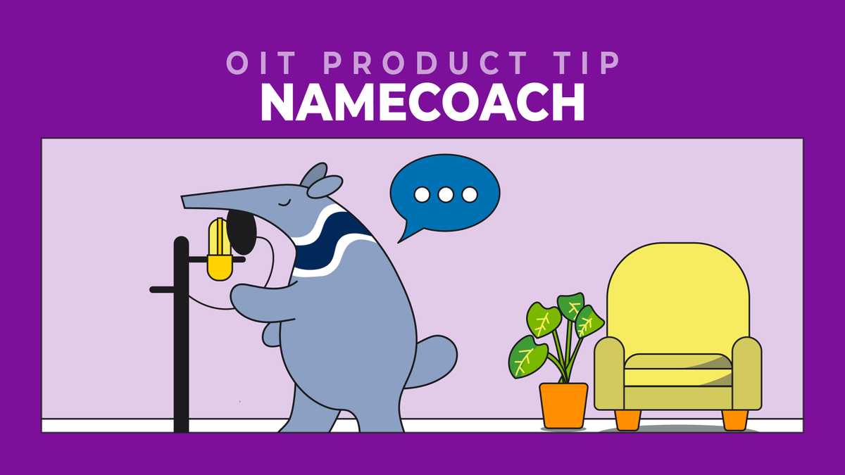 It's Celebrate Diversity Month, and we are excited to spotlight NameCoach, a service which allows users to record and share the correct pronunciation of their name within online platforms like Canvas! ☺️ Learn more at oit.uci.edu/services/teach… #uci #ucirvine #ucioit #zotzotzot